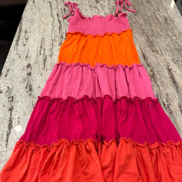 Orange/Pink girls size small summer dress - Picture 4 of 6
